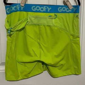 Outdoor Voices DISNEY Neon Green Blue GOOFY SNACKS Shorts Size XXL Never Worn!